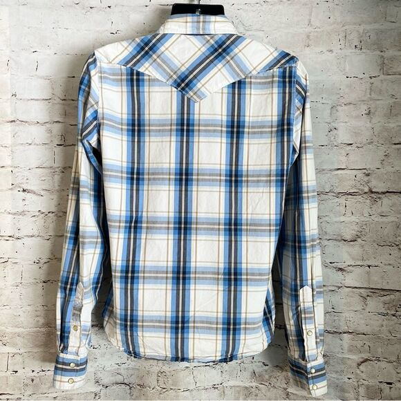 Hollister Pearl Snap Western Long Sleeve Button Down Men’s Shirt Y2K 90’s Medium - Picture 3 of 4